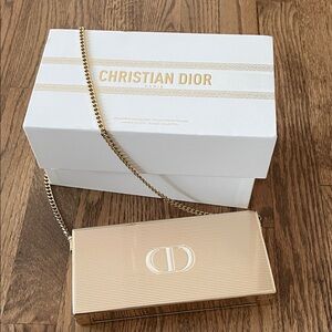 Dior Black and Gold Makeup Case/Clutch